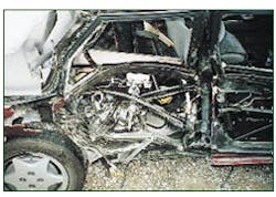 This lightweight collision beam failed and offers no assistance when forcing door. This lightweight collision beam failed and offers no assistance when forcing door.