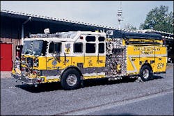 The Lower Swatara Fire Department in Pennsylvania placed in service this Seagrave CAFS-equipped pumper. The pumper maintains both Class A and Class B foam capability and is equipped with nine preconnected attack lines of various sizes and lengths.