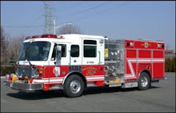 This rescue engine from Nanuet, New York is an example of a well designed apparatus with crew safety features and multiple pre-connected attack lines.