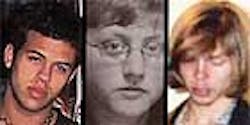 Henry Badillo (left) made the 12-second 911 call saying the boat carrying himself and pals Max Guarino (center), Andrew Melnikov (right) and Charles Wertenbaker was taking on water. Henry Badillo (left) made the 12-second 911 call saying the boat carrying himself and pals Max Guarino (center), Andrew Melnikov (right) and Charles Wertenbaker was taking on water.