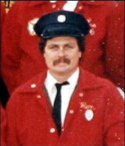 Ron Caillier (pictured above in this undated department photo) is charged with aggravated homicide by vehicle in the death of Fire Explorer Anndee Huber.