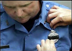 For firefighters, it's a time to mourn, and cover their badges with black bands. For firefighters, it's a time to mourn, and cover their badges with black bands.