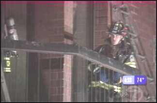 The scene of the fire is now calm and most of the residents have been able to get back into their apartments.