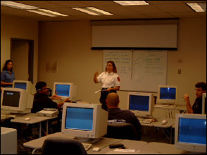 LT Jennifer Hamilton provides instruction to the OCS troops. Her goal - make the PC every officer's friend!