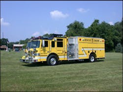 The Benedict, Maryland Fire Department recently placed into service this Pierce rescue engine. With combination rigs becoming more prevalent, the apparatus committee must not only develop the requirements for the rig, bust must carefully consider the apparatus hose and equipment requirements for the new apparatus.
