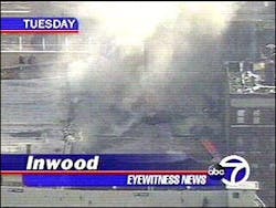 Brick was killed in a massive fire at a mattress factory and storage area in Upper Manhattan on Tuesday. Fire officials say he was one of the first firefighters to rush into the burning building. Brick was killed in a massive fire at a mattress factory and storage area in Upper Manhattan on Tuesday. Fire officials say he was one of the first firefighters to rush into the burning building.