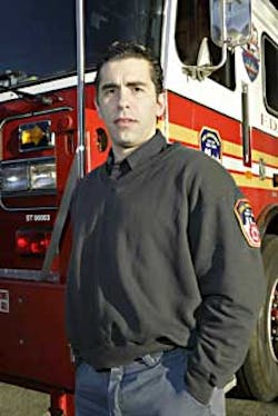 PARALYZED: Firefighter George Rodriguez is one of six at an Upper West Side station house to have been afflicted with Bell's palsy, which leaves the face temporarily paralyzed. PARALYZED: Firefighter George Rodriguez is one of six at an Upper West Side station house to have been afflicted with Bell's palsy, which leaves the face temporarily paralyzed.