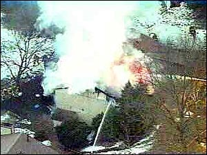 A fire destroys a single-family home in Howard County, Md.