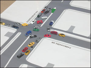 Tabletop training, using Matchbox-type vehicles, allows responders to train on safe parking practices and procedures while at the same time pre-planning for specific target hazard roads and intersections within their response district.