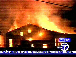 In New Jersey, a massive overnight fire destroyed a building already under demolition.