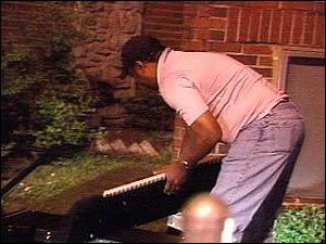 Some church members removed musical equipment from the sanctuary to protect it from the fire.