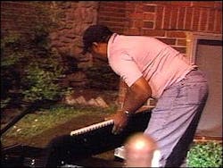 Some church members removed musical equipment from the sanctuary to protect it from the fire. Some church members removed musical equipment from the sanctuary to protect it from the fire.