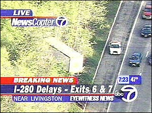 A tractor-trailer driver slammed into a prior accident on I-280 in Livingston this morning, killing one person.
