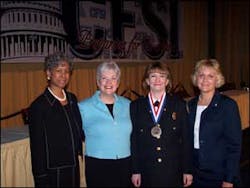 Shirley Copeland with HSC representatives Patricia Adkins, Meri-K Appy and Sarah Miles Shirley Copeland with HSC representatives Patricia Adkins, Meri-K Appy and Sarah Miles