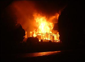 50 fire personnel respond to church blaze.