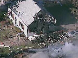 There has been a massive fire and possible gas explosion at a house in Edison, New Jersey.