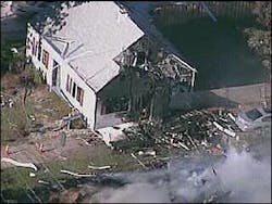 There has been a massive fire and possible gas explosion at a house in Edison, New Jersey. There has been a massive fire and possible gas explosion at a house in Edison, New Jersey.