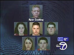 The alleged ringleader could face up to 40 years in prison if convicted. The others could face seven years in prison if convicted. The alleged ringleader could face up to 40 years in prison if convicted. The others could face seven years in prison if convicted.