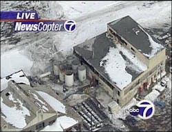 Two people are dead and two more are injured after an explosion rocked an acetelyne production plant in Perth Amboy, N.J.