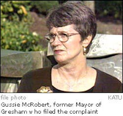 Gussie McRobert, former Mayor of Gresham who filed the complaint. Gussie McRobert, former Mayor of Gresham who filed the complaint.