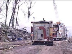 Firefighters stuggled to reach the source of the fire. Firefighters stuggled to reach the source of the fire.