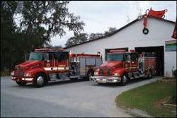 In 2004, the department purchased two new Kenworth/Pierce Contender pumpers, plus an array of tools, equipment, turnout gear and uniforms. In 2004, the department purchased two new Kenworth/Pierce Contender pumpers, plus an array of tools, equipment, turnout gear and uniforms.