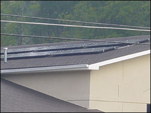 The strategically placed photoelectric cells that have been installed on the roof of Station 1 can produce enough electricity to power the fire station as well as surplus kilowatts. All of the power generated at this time is being sold to the local power company in order to recoup the investment made in installing the panels.