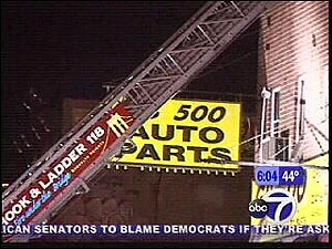 Nine firefighters are recovering at area hospitals after battling a blaze at an auto parts shop in Brooklyn.