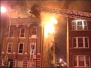 May 17: A fire broke out about 1 a.m. at this apartment building in the 1700 block of West Addison Street.