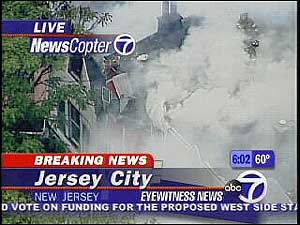 Fire officials tell Eyewitness News the blaze spread through the cocklofts of several two-story homes on Summit Avenue just before 4:30 this morning. Fire spread from building to building through the roof area.