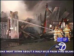 It took hours to put out most of the flames. The cause of the fire is under investigation. No firefighters were injured. It took hours to put out most of the flames. The cause of the fire is under investigation. No firefighters were injured.