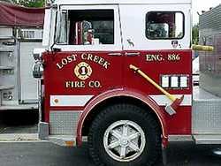 The Lost Creek Fire Company drove their engine in this 2004 Zion, Ill. parade. The Lost Creek Fire Company drove their engine in this 2004 Zion, Ill. parade.