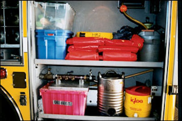 Equipment compartments are standardized on Hazmat 1 and Hazmat 2.