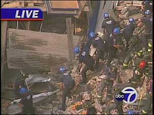The big collapse and the cleanup are affecting both subway and street traffic in the area.