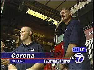 (Corona, Queens -WABC, July 15, 2005) &mdash; Two firefighters were heading to work when they saw a man being stabbed - that's when they stopped the car and sprang into action.