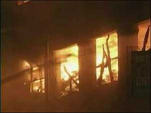 It took three companies of firefighters to get it controlled.