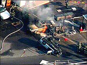 Car Crashes Resulting in Gas Station Explosion on Staten Island Firehouse
