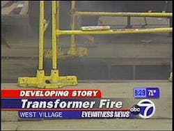 Eyewitness News has learned, the fire broke out under a crane at Sixth Avenue and 13th Street just after 7:30 a.m. The intersection was closed as authorities attempted to put out the blaze. Eyewitness News has learned, the fire broke out under a crane at Sixth Avenue and 13th Street just after 7:30 a.m. The intersection was closed as authorities attempted to put out the blaze.