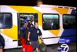 (Kennedy Airport-WABC, September 16, 2005) - A crew of exhausted New York City firefighters is home this morning after a grueling week in the Gulf. They were assisting in the massive rescue and relief efforts with Hurricane Katrina. (Kennedy Airport-WABC, September 16, 2005) - A crew of exhausted New York City firefighters is home this morning after a grueling week in the Gulf. They were assisting in the massive rescue and relief efforts with Hurricane Katrina.