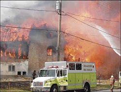 Sixty-five firefighters operated 10 pumpers; two aerial devices; 14 tankers; deck guns; portable monitors and numerous handlines to control the fire. Sixty-five firefighters operated 10 pumpers; two aerial devices; 14 tankers; deck guns; portable monitors and numerous handlines to control the fire.