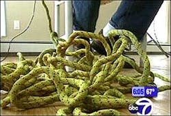 (Randalls Island-WABC, October 4, 2005) - They've called for a lifeline, but this is no game, it is about life, and the sanctity of it...as the FDNY issues ropes to it's Bravest, so they can remain that way. (Randalls Island-WABC, October 4, 2005) - They've called for a lifeline, but this is no game, it is about life, and the sanctity of it...as the FDNY issues ropes to it's Bravest, so they can remain that way.