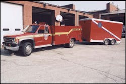 Crown Point hazmat response trailer and towing vehicle. Additional response trailers are located in Dyer and Whiting. Crown Point hazmat response trailer and towing vehicle. Additional response trailers are located in Dyer and Whiting.