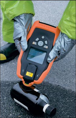 First Defender can analyze a material through a container without coming in contact with the material. First Defender can analyze a material through a container without coming in contact with the material.