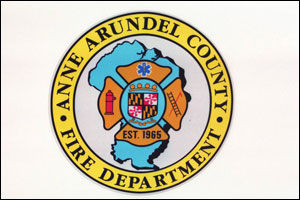 The emblem of the Anne Arundel County Fire Department.