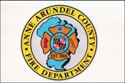 The emblem of the Anne Arundel County Fire Department.