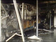 This ambulance was one of two that was destroyed in the fire.