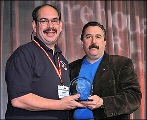 Firehouse Magazine editor Harvey Eisner, left, and Ron Siarnicki, Executive Director of NFFF