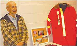 Eighty-two-year-old Habersham County volunteer firefighter Nick LeoGrande. Eighty-two-year-old Habersham County volunteer firefighter Nick LeoGrande.