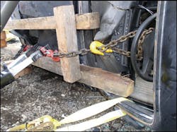 A power spreader can be used with shackles and a rated chain package to pull a steering column. A come-along will complete this task as will other tools that may be in your inventory. Have a Plan A, Plan B, and even a Plan C in mind for dealing with this entrapment scenario and then go out and practice this until you’re satisfied that you’ve got it figured out. A power spreader can be used with shackles and a rated chain package to pull a steering column. A come-along will complete this task as will other tools that may be in your inventory. Have a Plan A, Plan B, and even a Plan C in mind for dealing with this entrapment scenario and then go out and practice this until you’re satisfied that you’ve got it figured out.