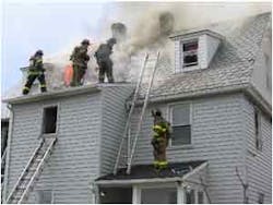 Notice the ladder placed on first floor setback to give access to the roof. A spotter must stay nearby to help members safely access the roof. Notice the ladder placed on first floor setback to give access to the roof. A spotter must stay nearby to help members safely access the roof.